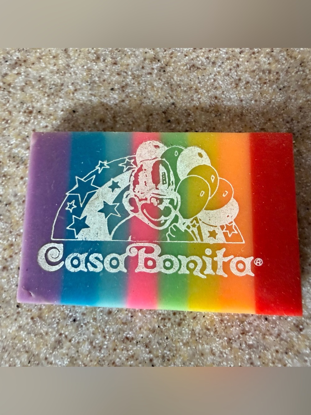 Vintage Casa Bonita Restaurant Eraser Denver Colorado Rainbow 70’s 80’s RARE